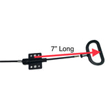 ProFurnitureParts Recliner Cable D-ring Release Long Handle (7") -Exposed Length 4.75" with Spring- Total Overall Length 44.75"