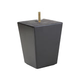 ProFurnitureParts 5" Inch Espresso Finish Square Tapered Wood W/ Anti Skid Pads and Leg Plates Set of 4