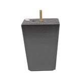 ProFurnitureParts 5" Inch Espresso Finish Square Tapered Wood W/ Anti Skid Pads and Leg Plates Set of 4