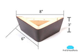 ProFurnitureParts 3" Dark Walnut Triangle Corner Wood Sofa Legs With Screws