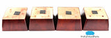 ProFurnitureParts 3" Tall Square Tapered Dark Cherry Wood Sofa Legs Set of 4