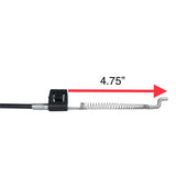 ProFurnitureParts Recliner Cable D-ring Release Long Handle (7") -Exposed Length 4.75" with Spring- Total Overall Length 44.75"