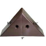 ProFurnitureParts 3" Tall Triangle Corner Plastic Sofa Legs in Brown, Set of 4