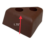 ProFurnitureParts 1.75" Tall Triangle Corner Sofa Legs, Brown Color, Set of 4, HDPE Plastic