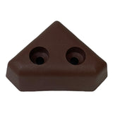 ProFurnitureParts 1.75" Tall Triangle Corner Sofa Legs, Brown Color, Set of 4, HDPE Plastic