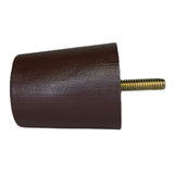 ProFurnitureParts 2.5" Brown Round HDPE PLastic Sofa Leg W/Bolt Set of 4