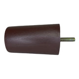 ProFurnitureParts 3.5" Brown Round HDPE PLastic Sofa Leg W/Bolt Set of 4