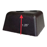 ProFurnitureParts 1.25" Tall Triangle Corner Sofa Legs, Dark Brown Color, Set of 4, HDPE Plastic