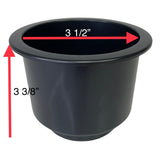 ProFurnitureParts 2 Pk 4 3/8 BLACK Plastic Cup Holder Sofa Boat RV Car Truck