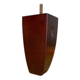 ProFurnitureParts 5.5" Inch Dark Cherry Finish Square Curved Sofa Legs Set of 4