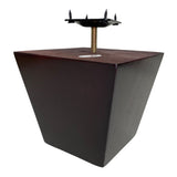 ProFurnitureParts Espresso 4" Tall Square Tapered Wood Sofa Legs w/Anti-Skid Pads, Leg Plates Included Set of 4
