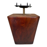 ProFurnitureParts 4" Inch Dark Cherry Finish Square Tapered Wood Sofa Legs W/ Leg Plates