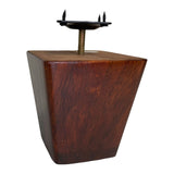 ProFurnitureParts 4" Inch Dark Cherry Finish Square Tapered Wood Sofa Legs W/ Leg Plates