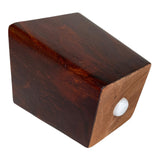ProFurnitureParts 4" Inch Dark Cherry Finish Square Tapered Wood Sofa Legs W/ Leg Plates