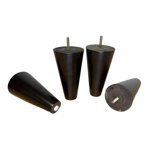 ProFurnitureParts 5 1/2 Inches Cone Tall Wood Tapered Espresso Dark Sofa / Chair/ Ottoman Furniture Cone Legs - Set of 4