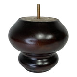 ProFurnitureParts Inches 4 3/4 Inches Tall Dark Walnut Finish Turned Wood Sofa Legs 4 Pack