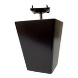 ProFurnitureParts 5" Inch Dark Walnut Finish Square Tapered Wood W/ Anti Skid Pads and Leg Plates Set of 4