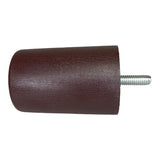 ProFurnitureParts 3" Brown Round HDPE Plastic Sofa Leg W/Bolt Set of 4