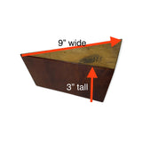 ProFurnitureParts 3" Tall Dark Walnut Triangle Corner Wood Sofa Legs Set of 4