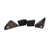 ProFurnitureParts 3" Inch Dark Walnut Triangle Corner Tapered Wood Sofa Legs 4PK