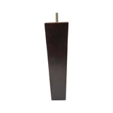 ProFurnitureParts Dark Walnut 9" Tall Tapered Wood Sofa Legs w/Anti-Skid Pads, Leg Plates Included Set of 4