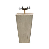 ProFurnitureParts Antique Gray 5.5" Tall Tapered Wood Sofa Legs w/Anti-Skid Pads, Leg Plates Included Set of 4