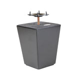 ProFurnitureParts 5" Inch Espresso Finish Square Tapered Wood W/ Anti Skid Pads and Leg Plates Set of 4